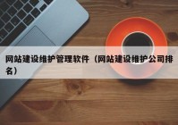 网站建设维护管理软件（网站建设维护公司排名）