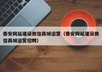 泰安网站建设微信商城运营（泰安网站建设微信商城运营招聘）